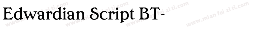 Edwardian Script BT字体转换